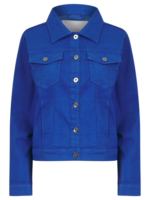 Kurt Muller Royal Blue Denim Cotton Stretch Jacket