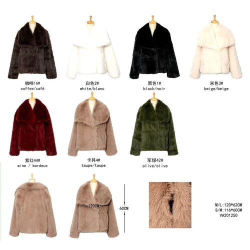 Big Collar Soft Touch Luxurious Faux Fur Coat