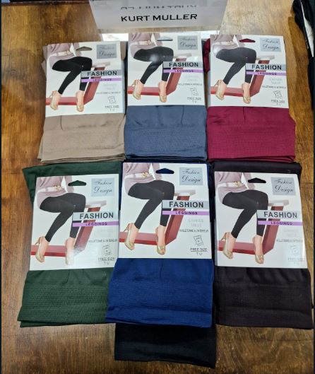 12 Pack Regular Sized Fleece Lined Leggings