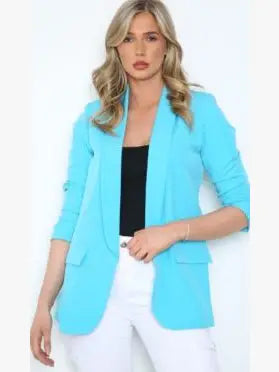 Oversized Rouched Sleeve Blazer