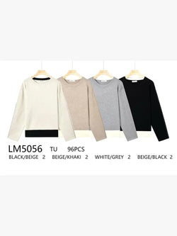 Panel detail long sleeve jumper