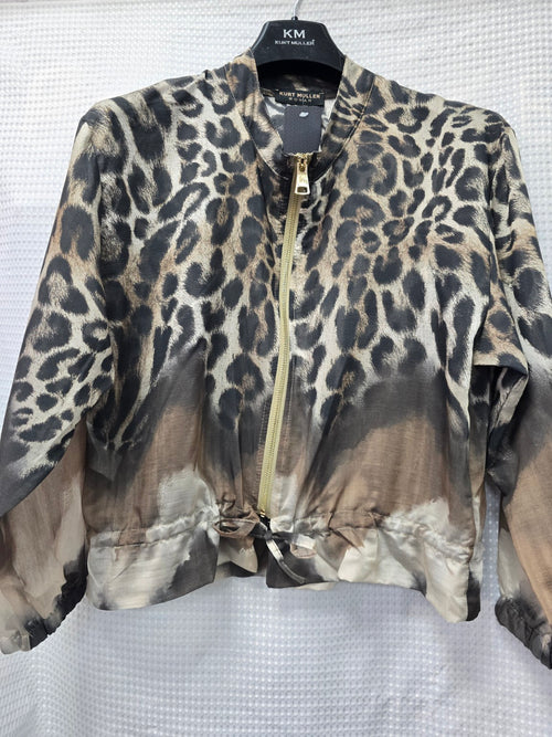 Leopard Lightweight Bomber Jacket