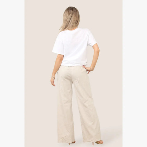 Plain Wide Leg Stretch Magic Trousers