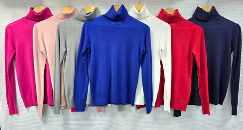 Classic Polo Neck Knit Sweater