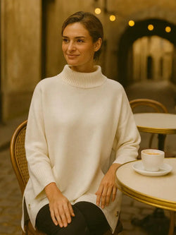 High Low Button Pocket Knit Jumper