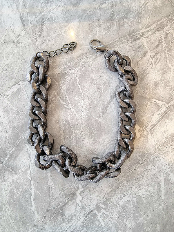 Charcoal Grey Chain Necklace