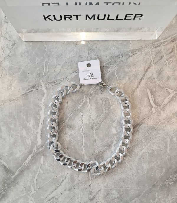 Silver Grey Chain Necklace