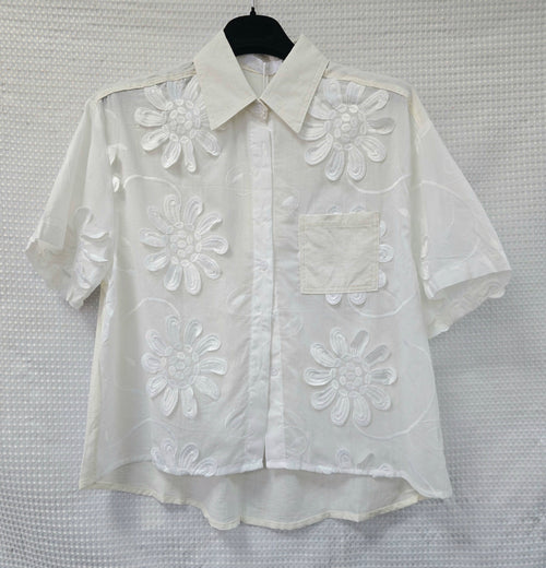 3D Daisy Cotton Shirt