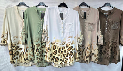 Tonal Leopard Sequin Shirt