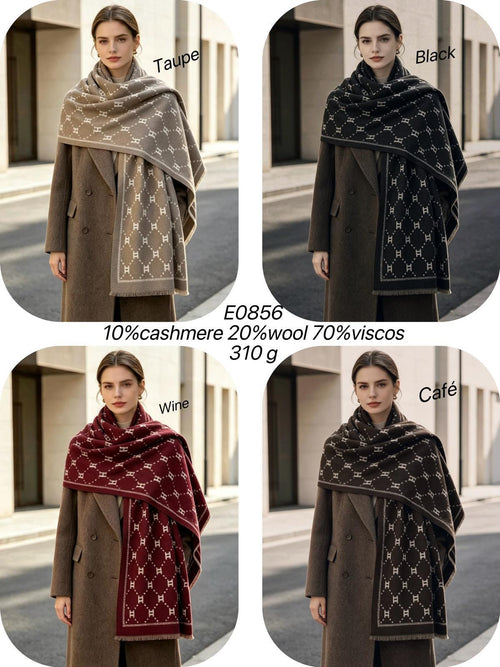 Inspired Cashmere wool blend scarf