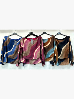 Marble Wave Layered Blouse