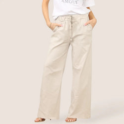 Plain Wide Leg Stretch Magic Trousers