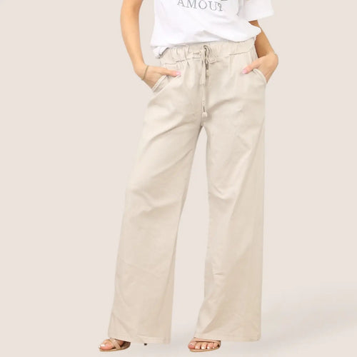 Plain Wide Leg Stretch Magic Trousers