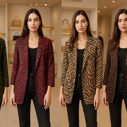 Zuri Zebra Soft Suedette Coat