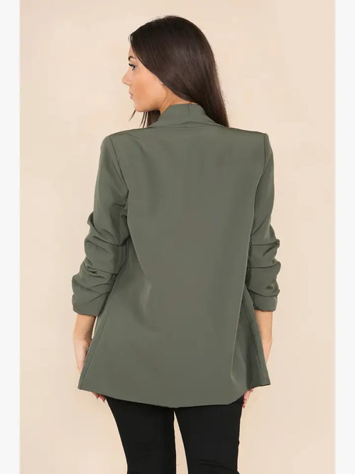 Oversized Rouched Sleeve Blazer