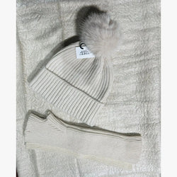 Two Piece Pom Hat and Gloves Set