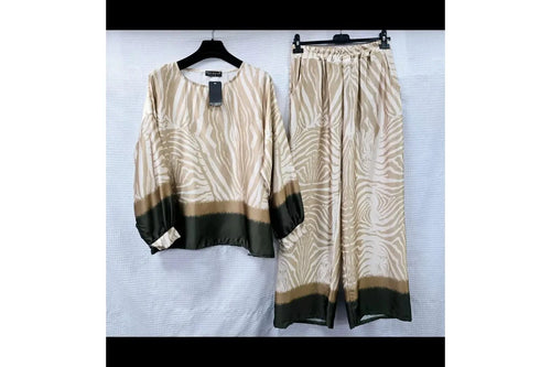 Zebra Two Piece Sateen Digital Print Set