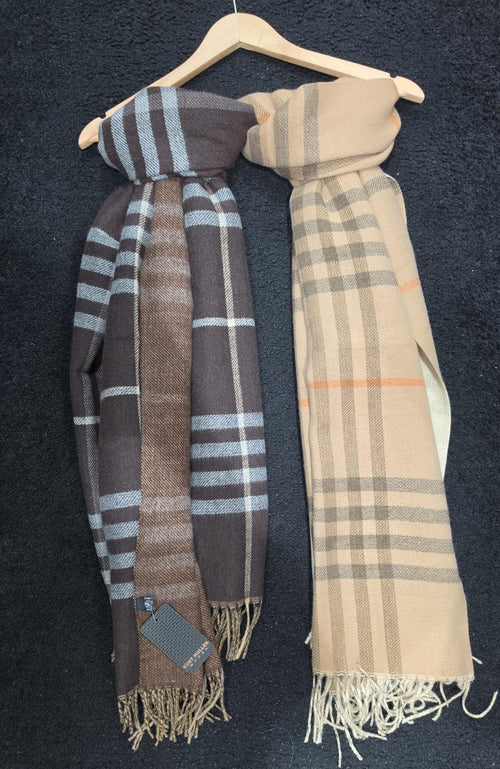 BB Check Wool Blend Scarf