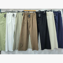 Plain Wide Leg Stretch Magic Trousers