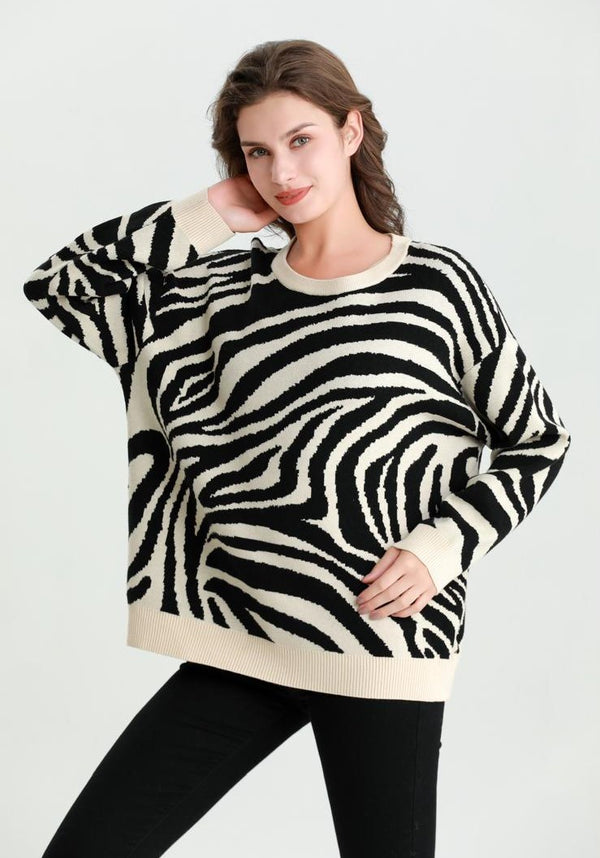 Zebra Soft Touch Oversized Knit