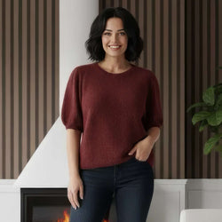 Alpaca Crew Knit Baby Angora Knit Jumper