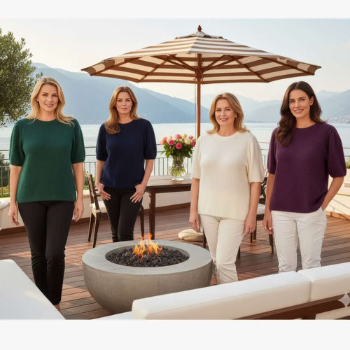 Alpaca Crew Knit Baby Angora Knit Jumper