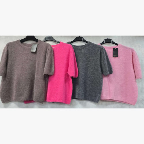 Alpaca Crew Knit Baby Angora Knit Jumper