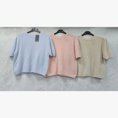 Alpaca Crew Knit Baby Angora Knit Jumper