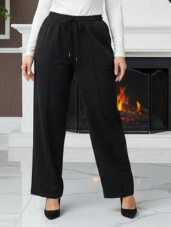 Wide Leg Front Seam Joggers