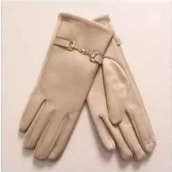 Buckle Vegan Leather Gloves