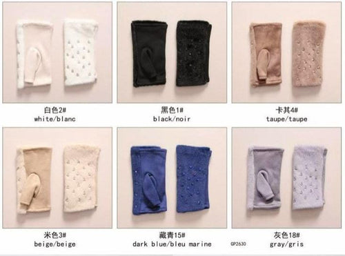 Crystal Fingerless Gloves