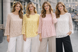 Crew Neck Crochet Blouse