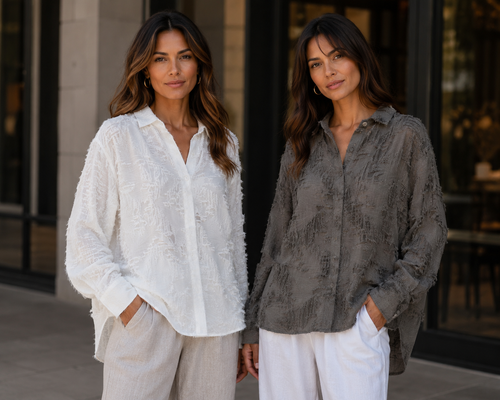 Luxury Frayed Textured Shirt