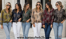 Leopard Disc Zip Tencel Zip Bomber Jacket