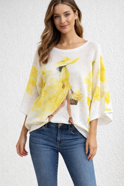 Lady Like Print Mesh Knit