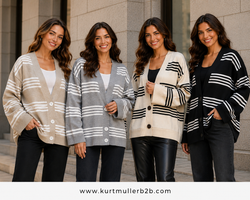 Stripe Soft Touch V Cardigan