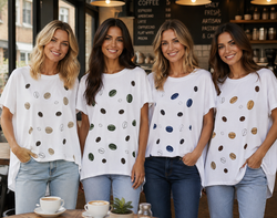 Coffee Bean Cotton High low T-shirt