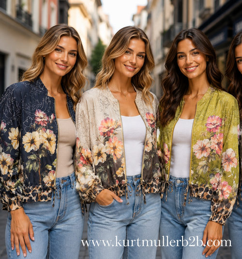 Floral Lightweight Bomber Jacket