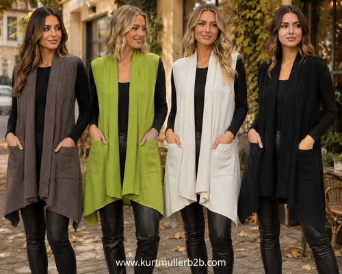 Soft Knitted Waterfall Gilet