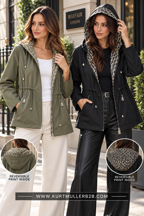 Designer inspired Hooded Raincoat