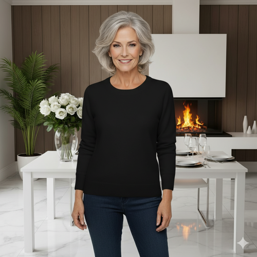 Angel Wing Crystal Pearl Back Knit Jumper