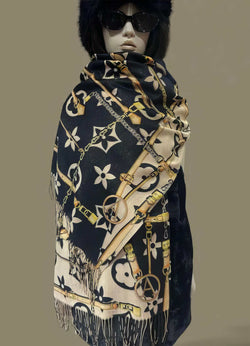 Inspired L.V Wool Blend Scarf