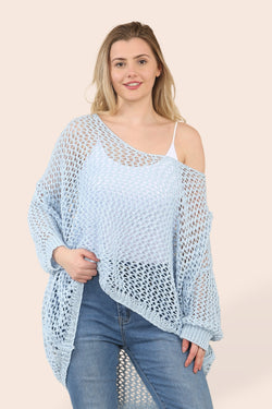 V Neck Crochet Knit