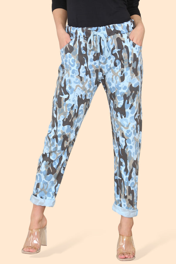 Leopard Print Bi-Stretch Magic Trousers