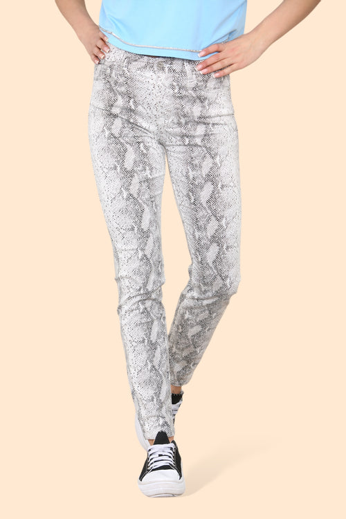 Reptile Print Voggo Slim Fit Jeans