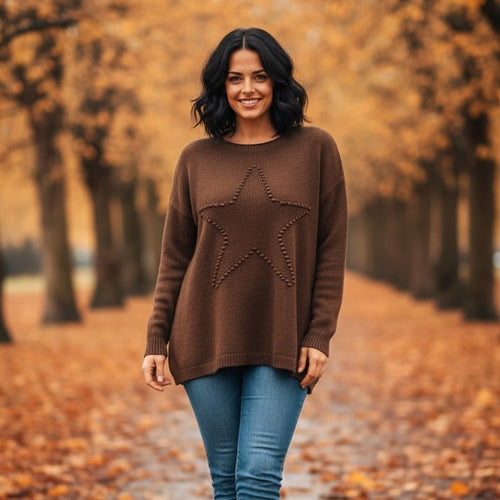 Sasha Star  🌟 Alpaca Soft Touch Crew Knit Jumper