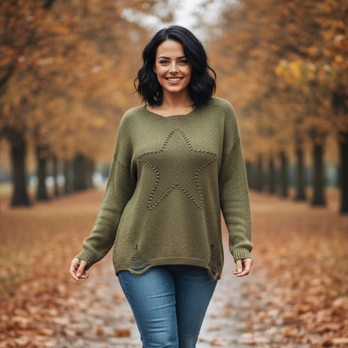 Sasha Star  🌟 Alpaca Soft Touch Crew Knit Jumper