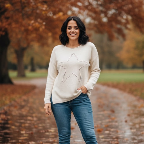 Sasha Star  🌟 Alpaca Soft Touch Crew Knit Jumper