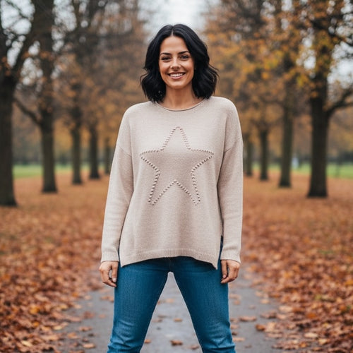 Sasha Star  🌟 Alpaca Soft Touch Crew Knit Jumper