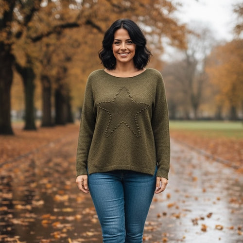 Sasha Star  🌟 Alpaca Soft Touch Crew Knit Jumper